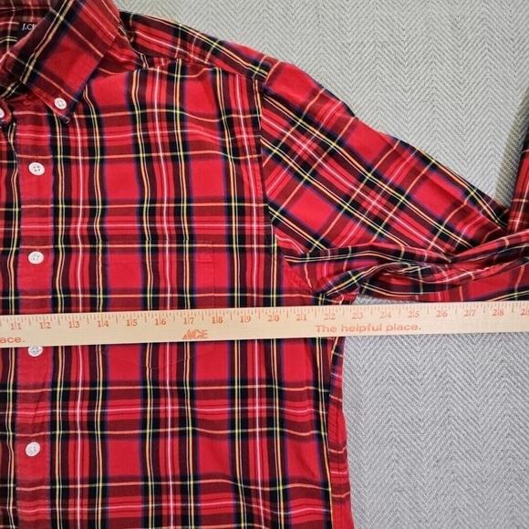 J. Crew Flex Washed Long Sleeve Button Down Shirt Men’s Size Large Classic Red - Picture 11 of 16